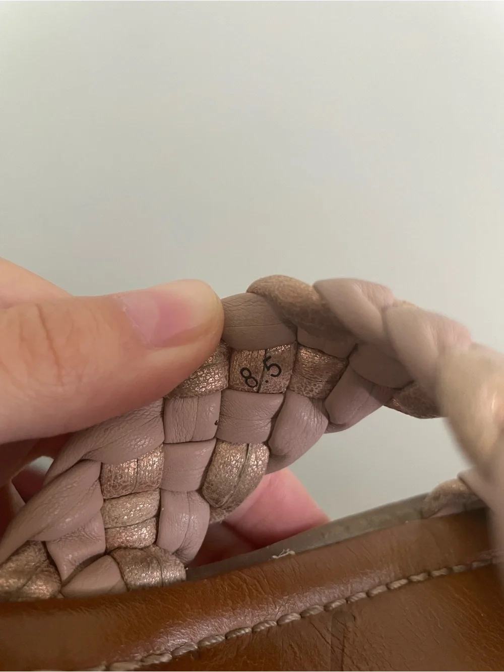 Pink and Gold Braided Double-Strap Slide Sandals - Blowfish - Picture 6 of 6